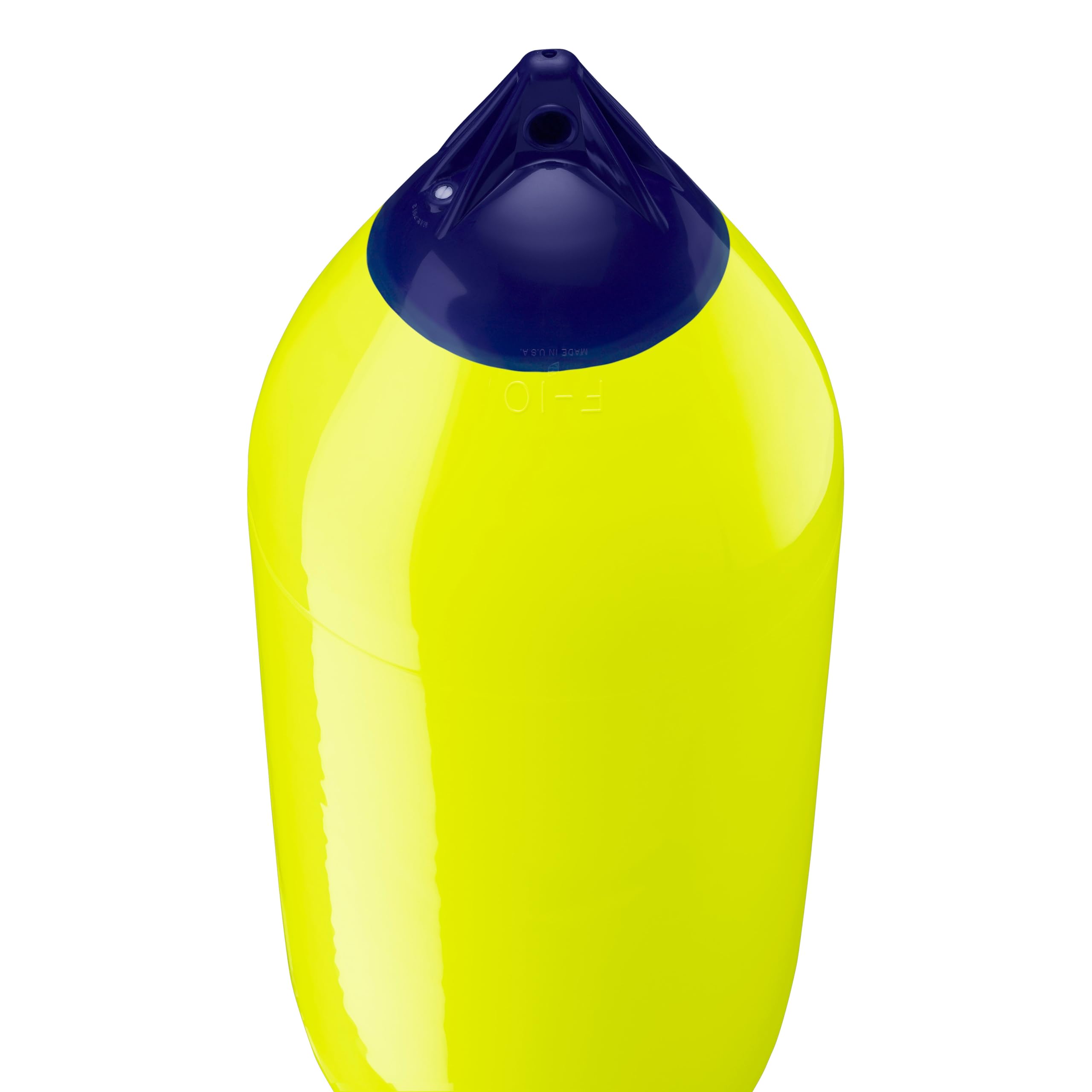 Polyform F-10 Standard Boat Fender F-Series - Saturn Yellow Blue Ropehold