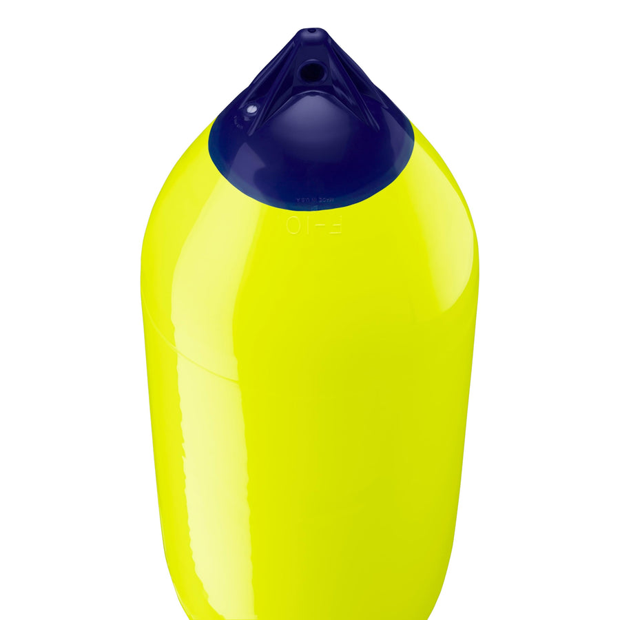 Polyform F-10 Standard Boat Fender F-Series - Saturn Yellow Blue Ropehold