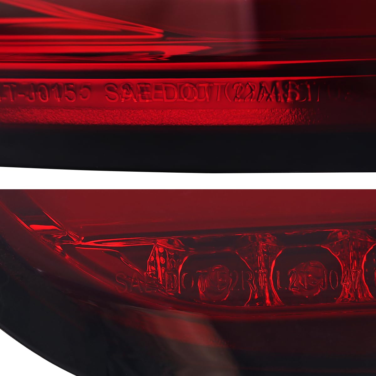Full LED Chrome Red/Smoke Tail Lights SPEC-D TUNING w/Fiber Optic Parking Light S and trip and Sequential Turn Signals Compatible with 2009-2011 BMW E90 3-Series