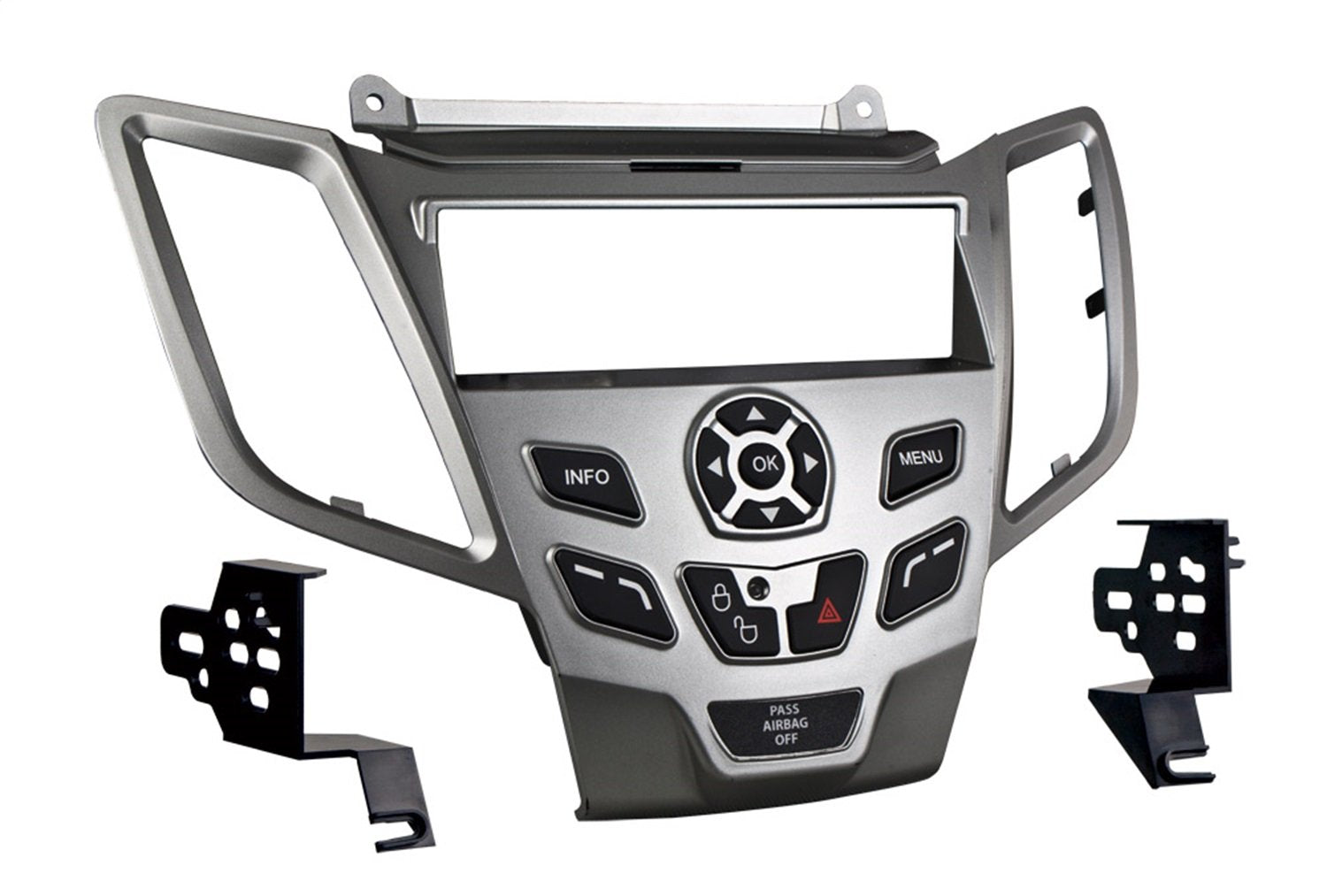Metra Electronics 99-5825S Dash Installation Kit Single DIN for 2010-Up Ford Fiesta Vehicles, Silver
