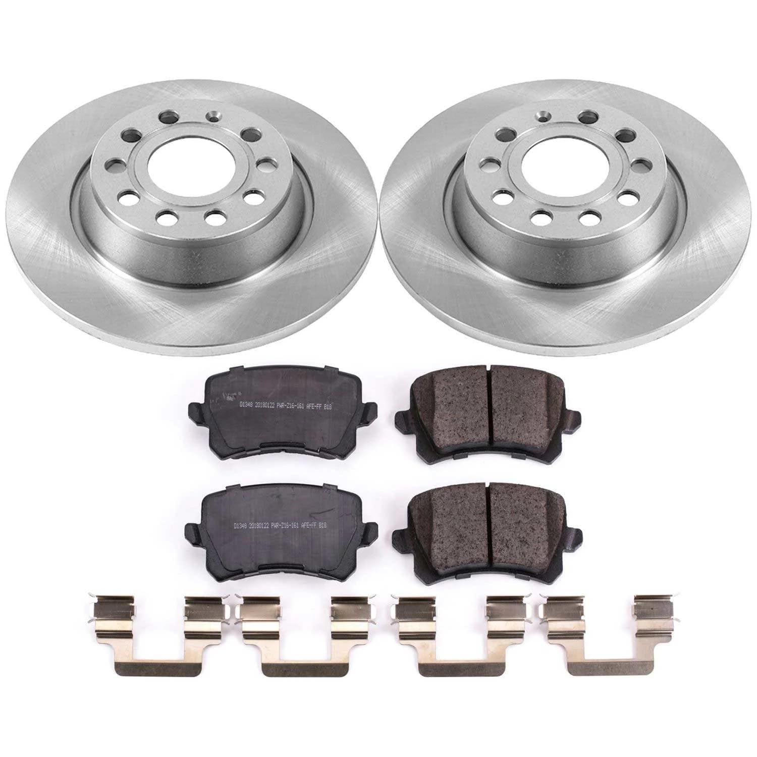 Power Stop KOE7324 Rear Replacement Brake Kit-OE Brake Rotors & Ceramic Brake Pads For Audi, Audi Q3 Quat, VW CC, VW Tiguan, VW Tiguan Limited [Model Specific]