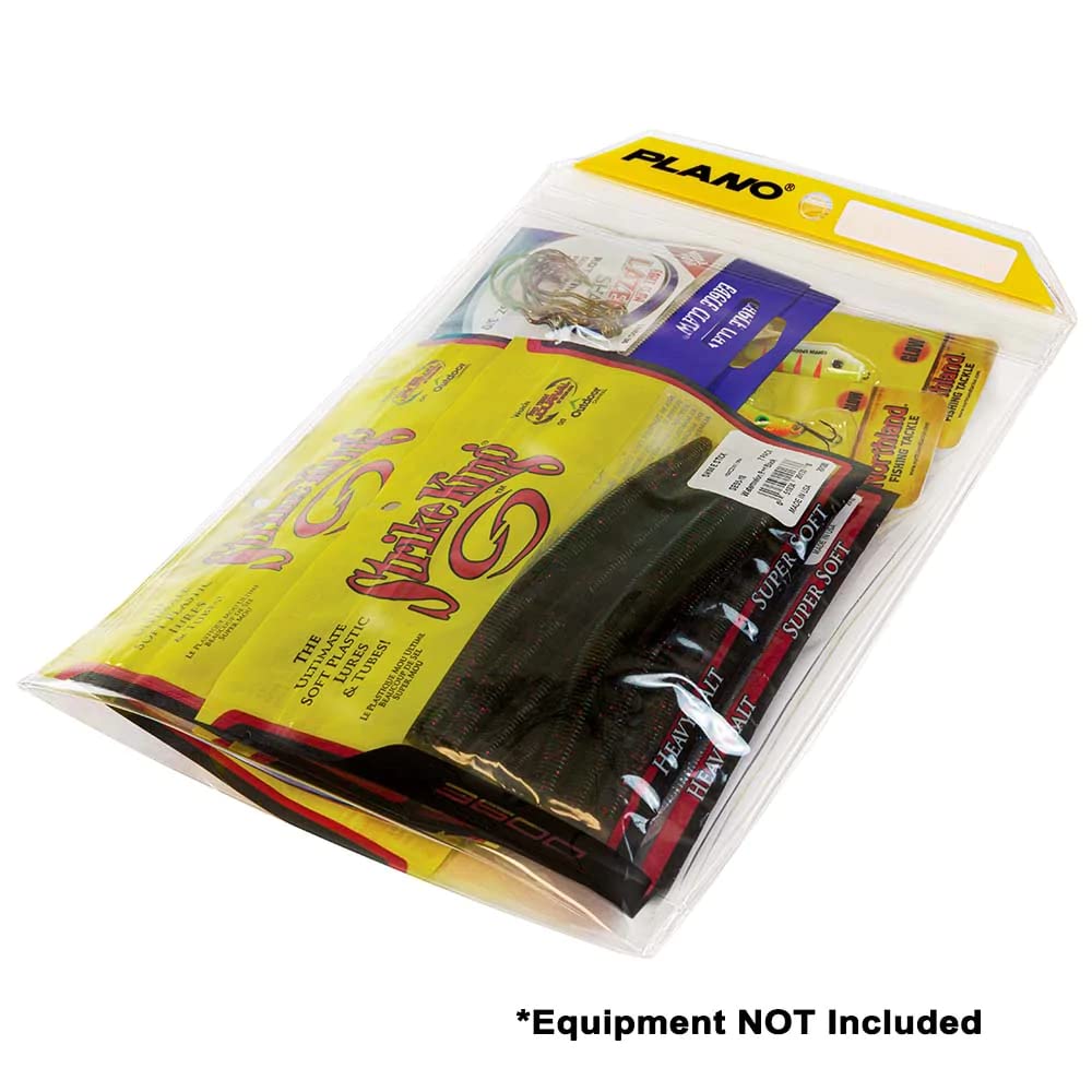 Plano 3600 StowAll Series Waterproof Storage Bag, 7.25”L x 11”H, Transparent, TPU Plastic Bags for Soft Baits & Fishing Tools, Water-Resistant Storage Bags