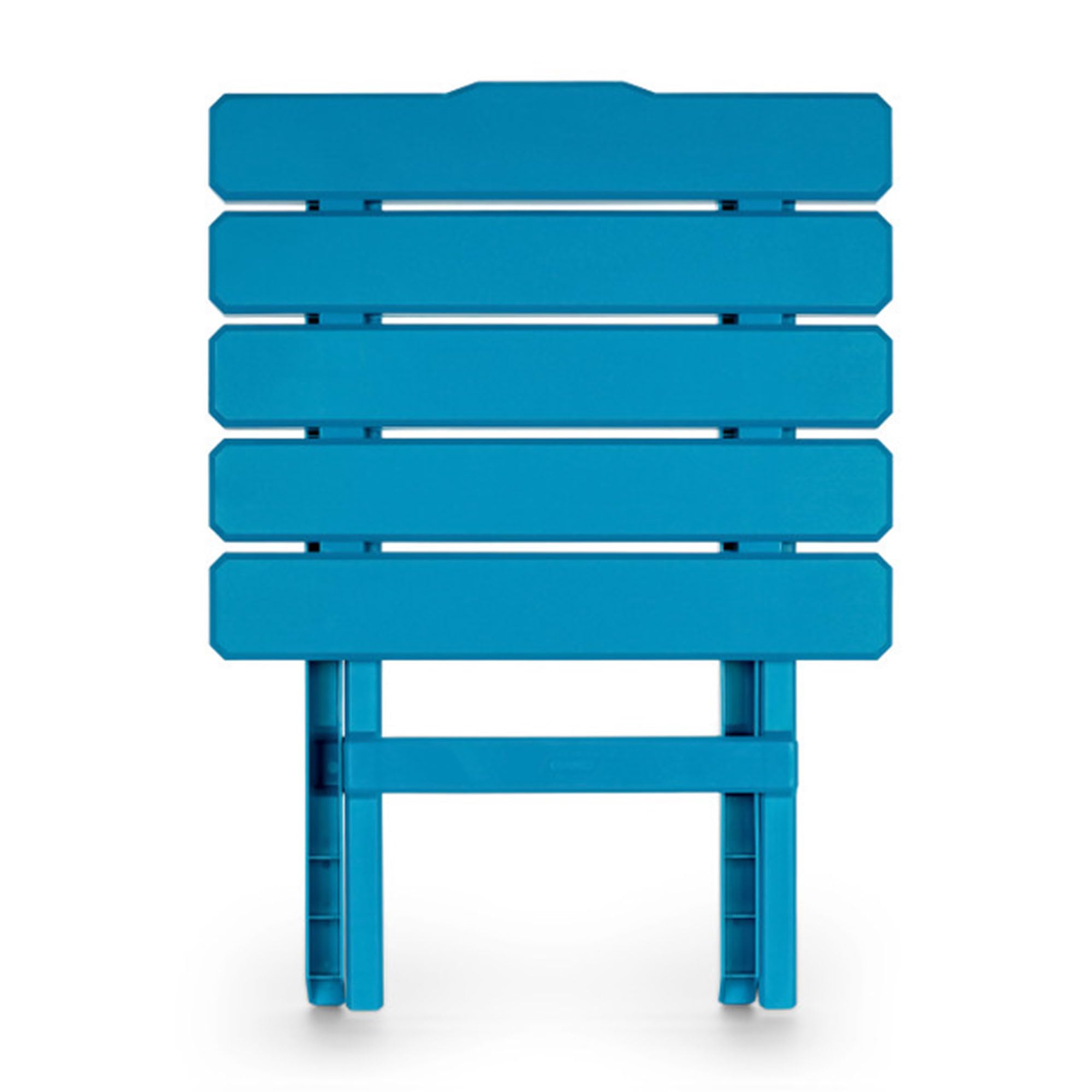 Camco Aqua Adirondack Large Portable Outdoor Folding Side Table-Perfect for The Beach, Camping, Picnics, Cookouts and More-Weatherproof and Rust Resistant (21036)