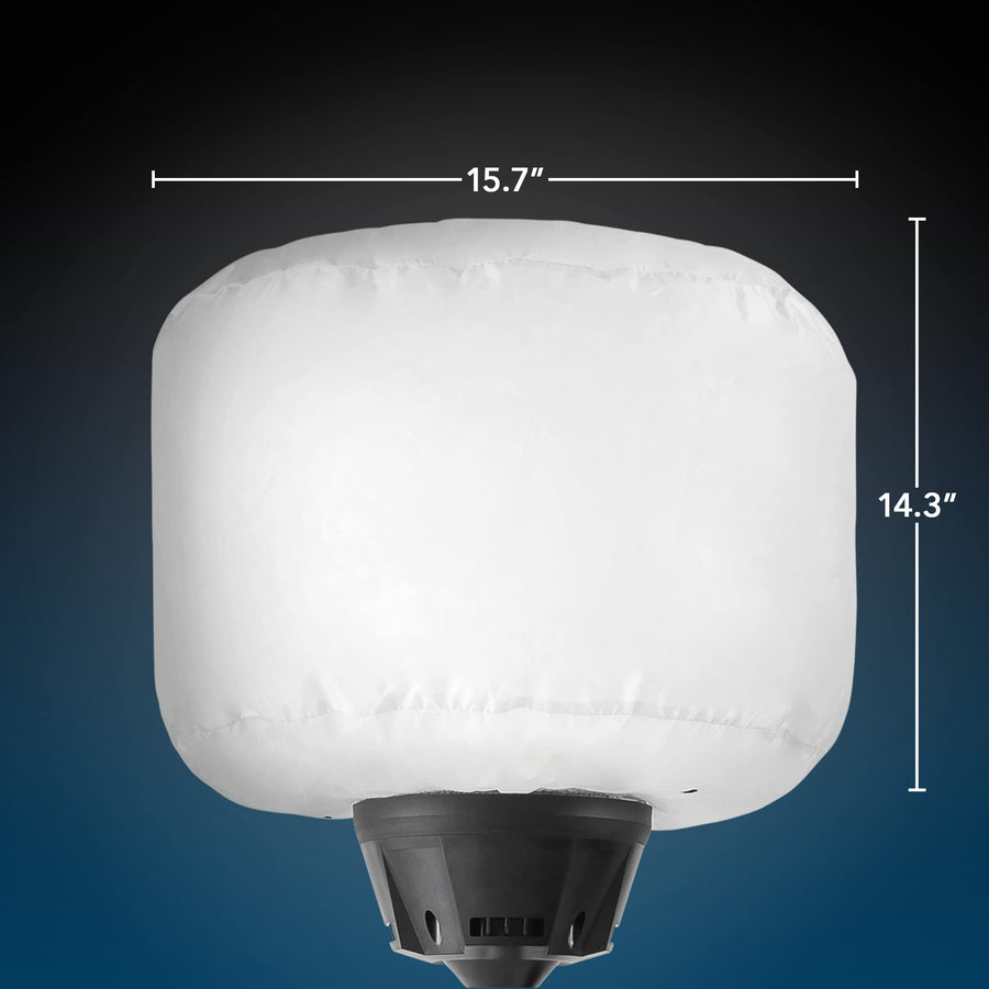 150W LED Balloon Light by E-Z UP SKYFUZE and Tripod with Over 11,000 sqft of 360-degree Illumination, 19,500 lumens