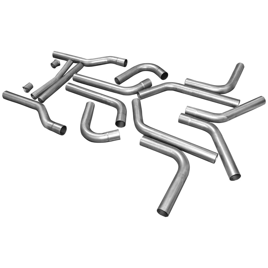 U-Fit Flowmaster 15937 Dual Exhaust Tubing Kit 16 pc. Universal 3 Inch Mandrel-Bent Aluminized Steel