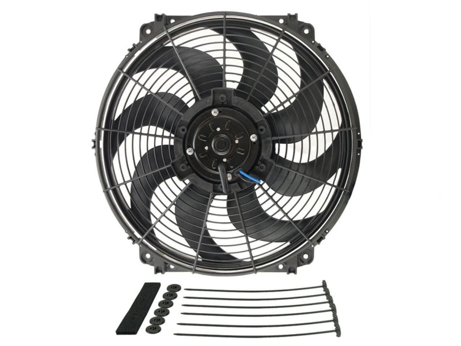 16" Derale Tornado Electric Fan Standard Kit, Black