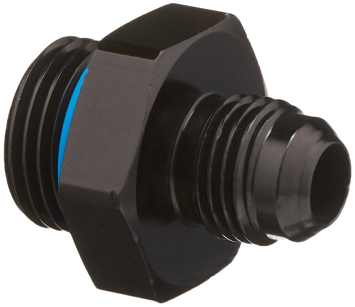Edelbrock - 670640 /Russell RUS-670640 Black Anodized Aluminum -6AN Dry Sump/Fuel Fitting