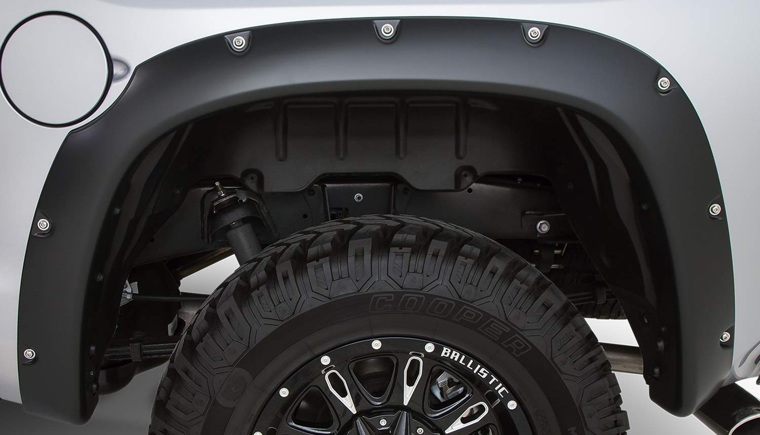 Pocket / Rivet Fender Flares Stampede Products | Ruff Riderz | Fits 2014 - 2021 Toyota Tundra (66.7/78.7/97.6" Bed), Black | 4 pcs., 8431-2
