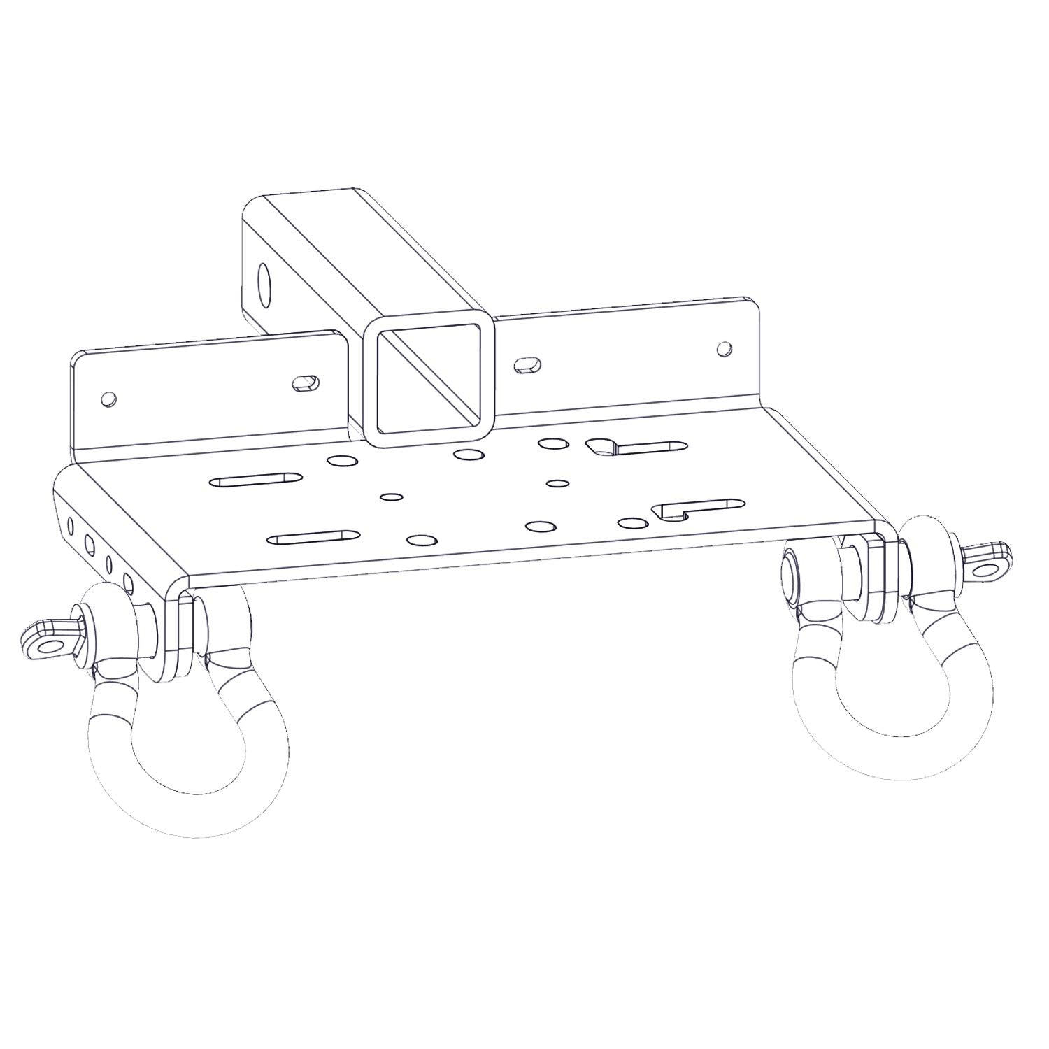 ATV/UTV Winch Receiver Mount Bulldog Winch 20316- 1 1/4 X 1 1/4 Inch