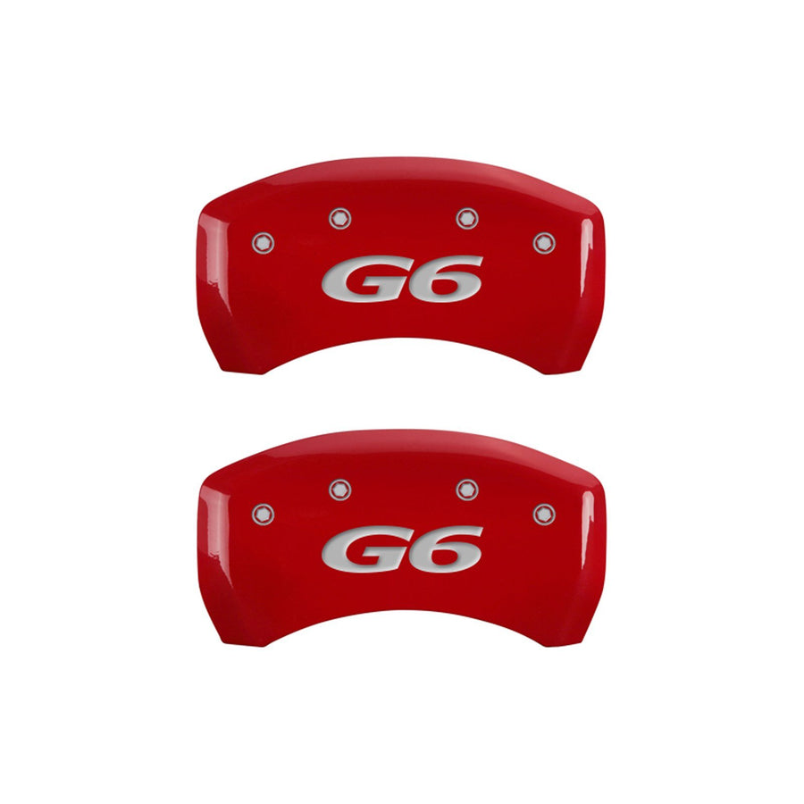 Caliper Covers MGP 18025SPG6RD with Red Powder Coat Finish, (Set of 4)