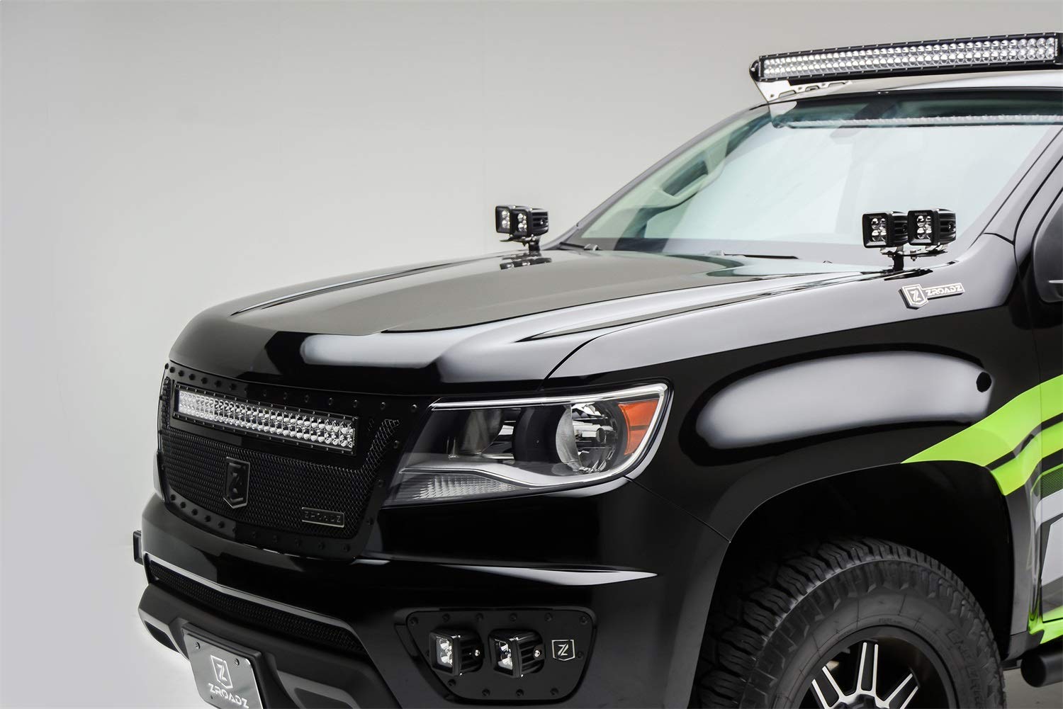 ZROADZ 2015-2016 Z362671-KIT4 CHEVROLET COLORADO Black A-Pillar 4-LED Pod Light Kit