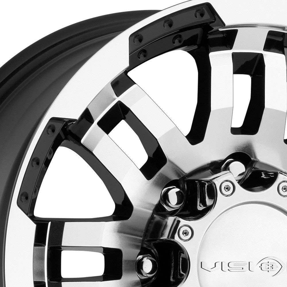 18" Inch VIS-VOR 5x5.5 Wheel Rim 375 18X8.5 +18 Black Machined