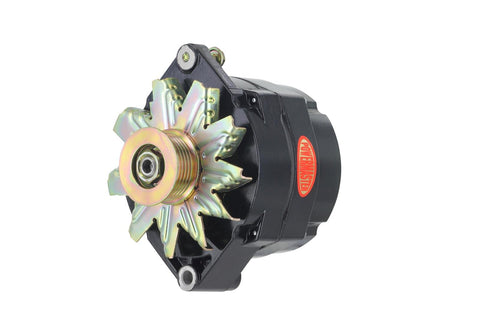 Alt Powermaster GM 12SI Black 150A 6 grv Pulley 1 or 3 Wire