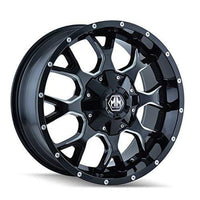 Black/Milled Spokes Mayhem Warrior 8015 Wheel (20 x 9. inches /5 x 127 mm, 0 mm Offset)
