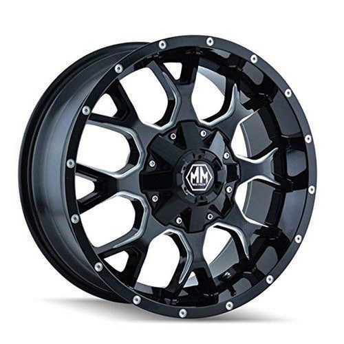 Black/Milled Spokes Mayhem Warrior 8015 Wheel (20 x 9. inches /5 x 127 mm, 0 mm Offset)