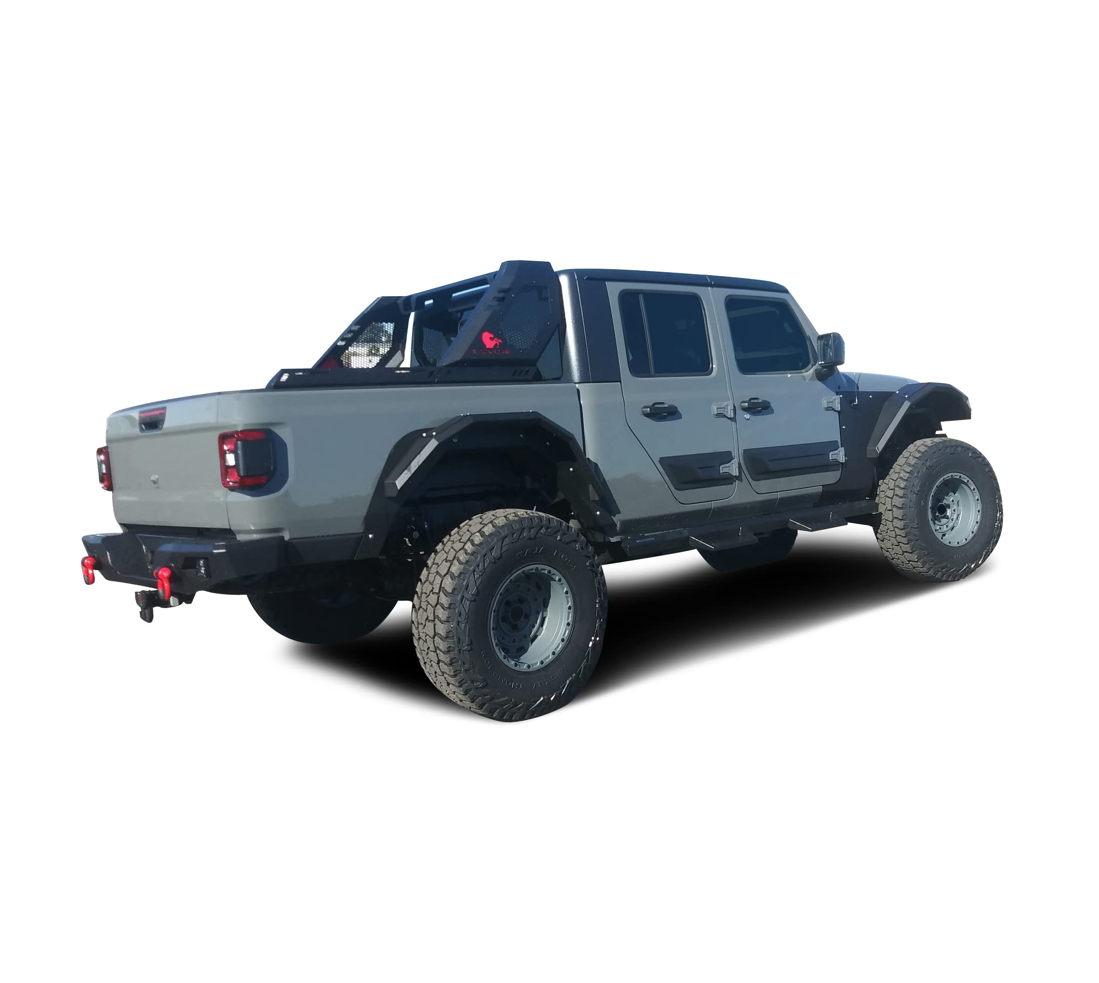 Heavy Duty Black Impact Drop Side Steps Compatible with 2020-2023 Jeep Gladiator-IM-JEGL