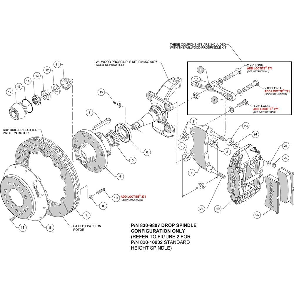 Wilwood PRO 830-9807 SPINDLE PINTO/MUSTNG