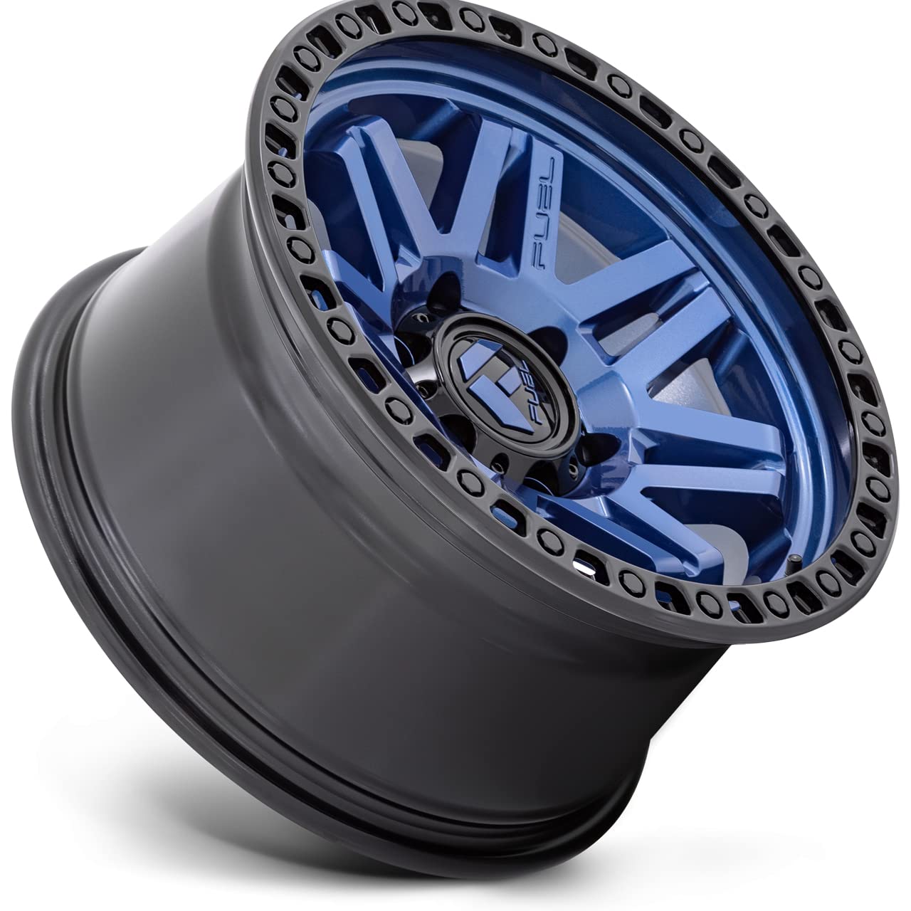 D813 SYNDICATE FUEL OFF-ROAD 17X9, 6X5.5, 5.04, 1mm DARK BLUE WITH BLACK RING - D81317908450
