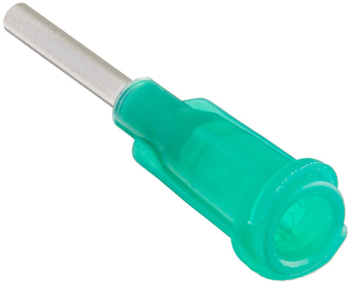 Weller 1/2" Long Stainless Steel KDS1412P 14 Gauge Needle with Dark Green Luer Lock Hub, .067" I.D and .083" O.D (50 Pack)