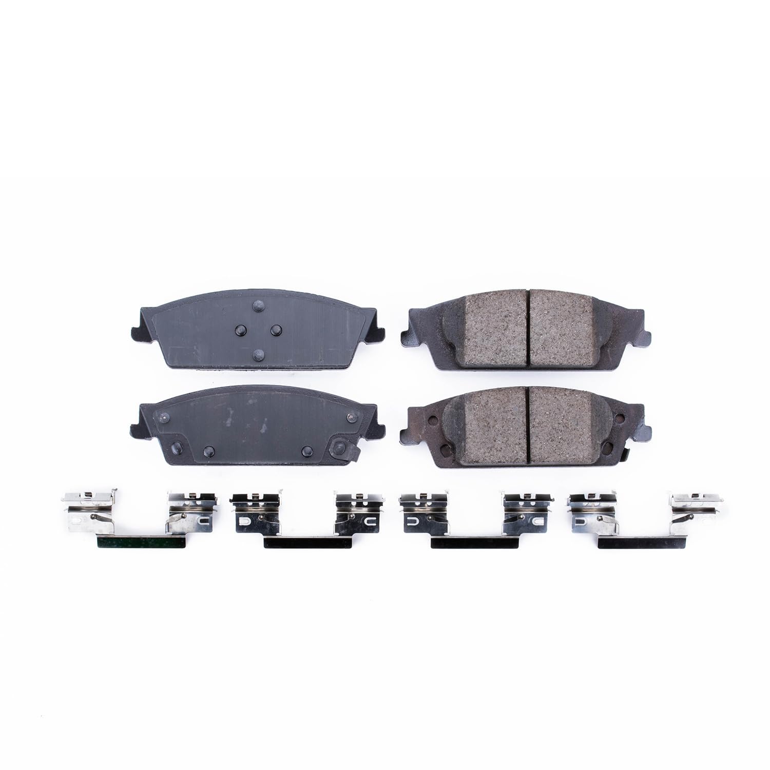 PowerStop Brake Pads Rear For Cadillac Escalade 2015-20 |Escalade ESV 2015-20 |Chevrolet Silverado 1500 2014-18 |Silverado 1500 LD 2019 - Ceramic Brake Pads With Installation Hardware, 17-1707