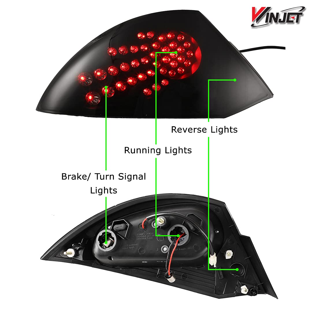 Winjet LED Tail Lights for [2000 2001 2002 2003 2004 2005 Mitsubishi Eclipse 3G] Street Series