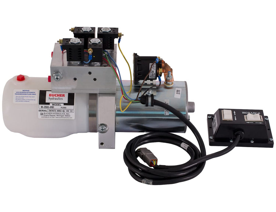 Hydraulic Power Unit Buyers Products PU3593 (Hydraulic Power Unit, 12V Dc, Snow Plow), Black