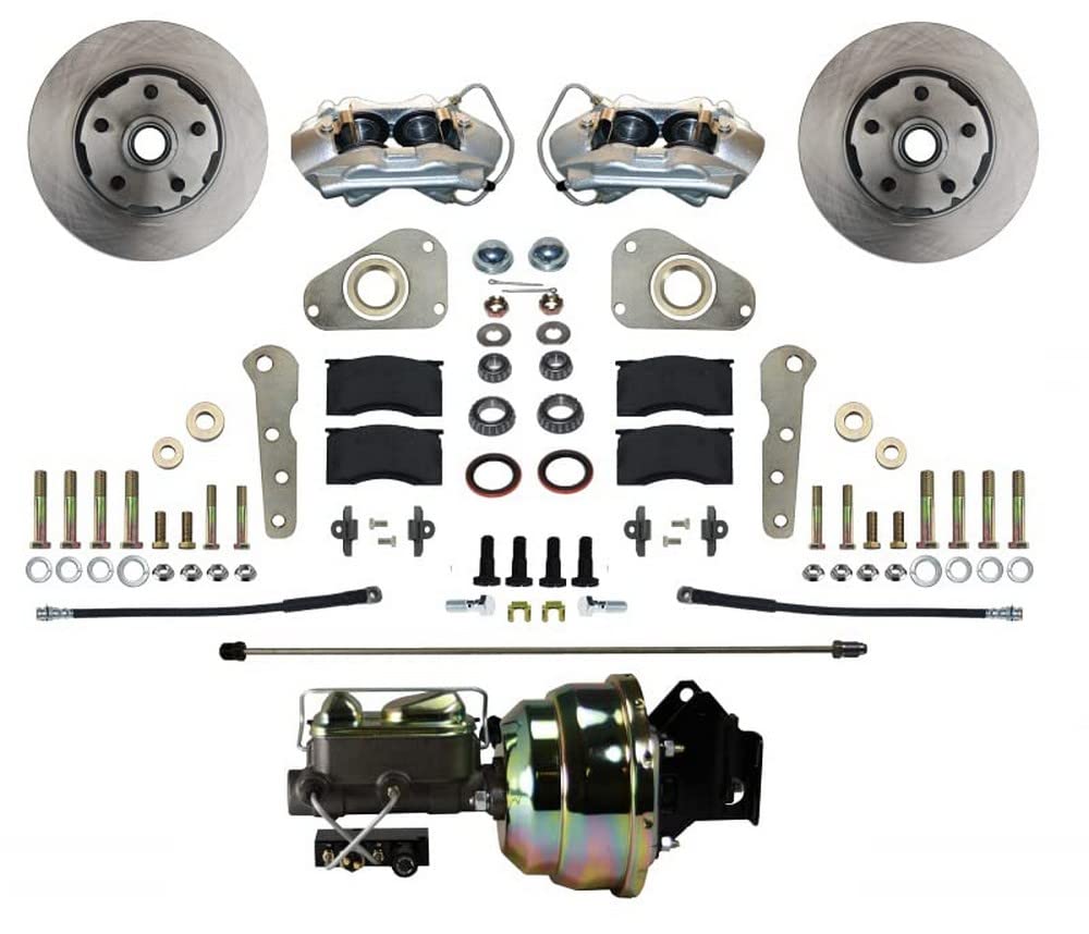 Power LEED BRAKES Front Disc Brake Conversion Ford Full Size 4 Piston - Y Block Cars