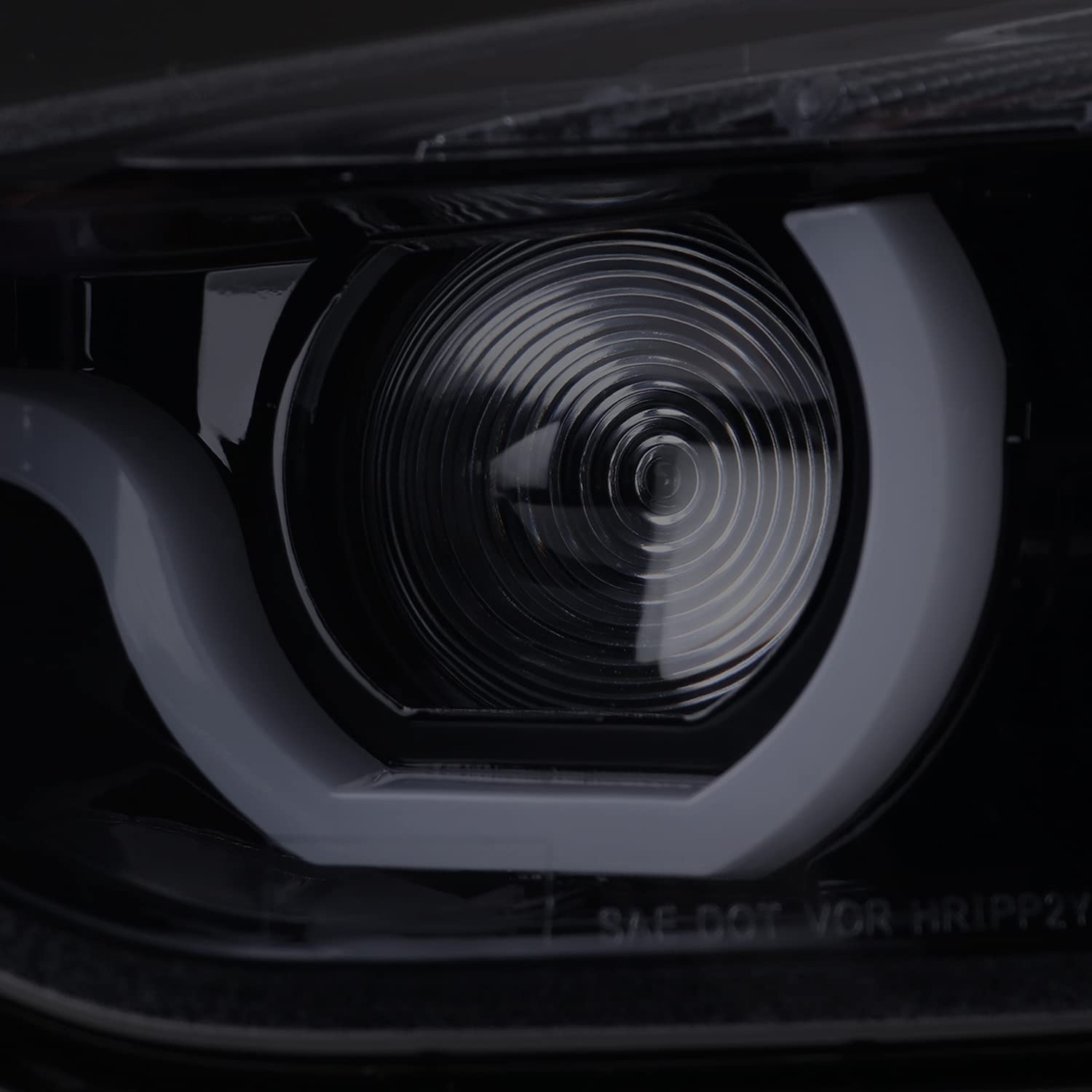 Dual U-Bar Projector Headlights 2012-2015 F30 3 Series Sedan w/ LED Turn Signal Lights (Chrome Housing/Smoked Lens)