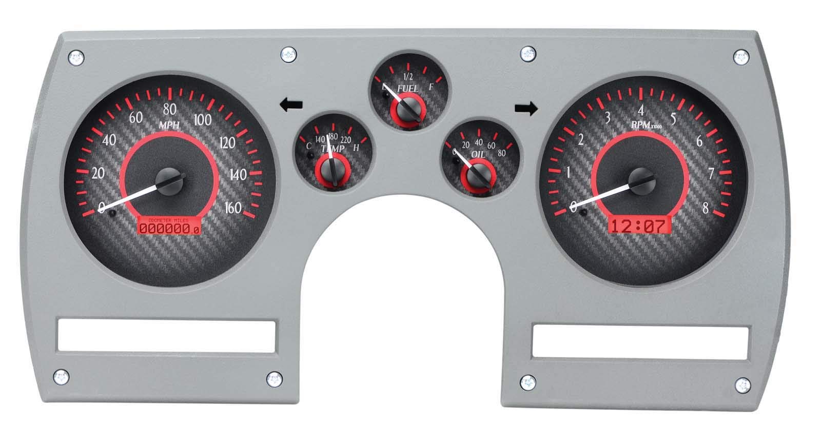 Chevy Camaro VHX System, Carbon Fiber Face - Red Display 1982-89