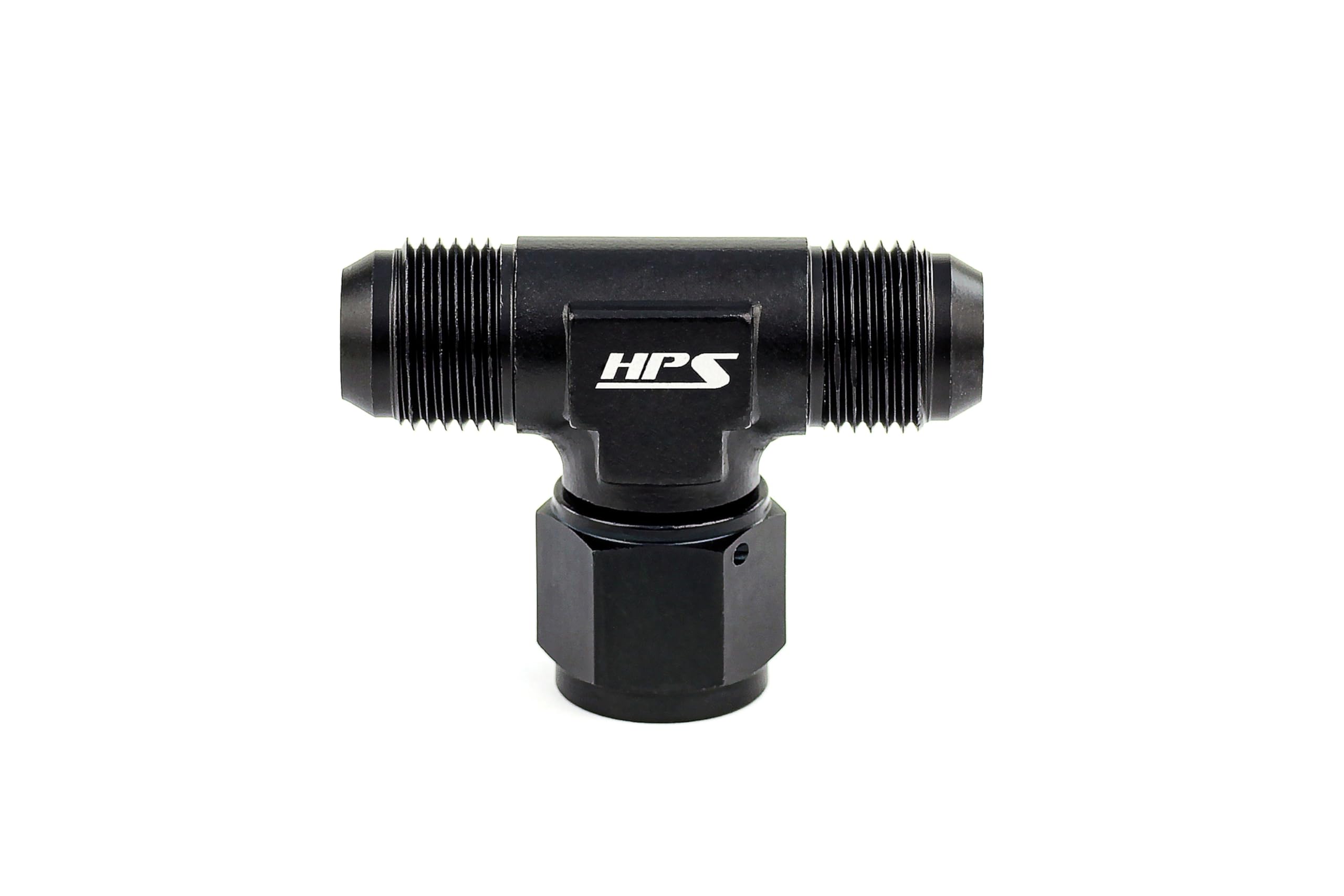 AN Tee Adapter Fitting HPS AN9251-6, Aluminum, Size: AN-6 Male, Black with Female on side
