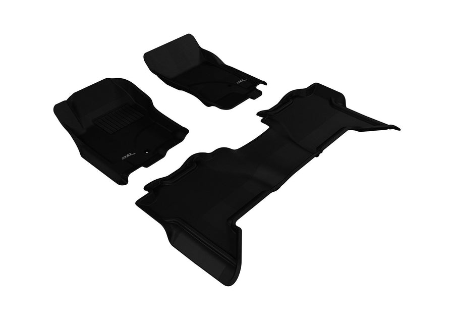 KAGU 3D MAXpider Floor Mat (BLACK) Custom Fit for 2005-2015 NISSAN XTERRA - 1ST ROW 2ND ROW