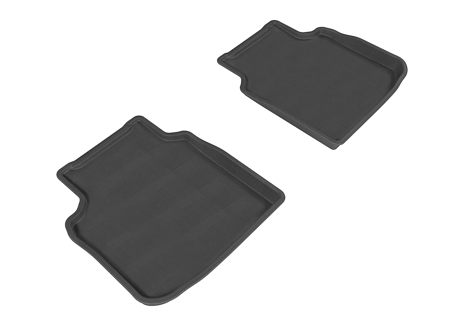 3D MAXpider Custom Fit L1BM04621509 Floor Mat (All-Weather Kagu Rubber Black Second Row BMW 7 Series Li Models)