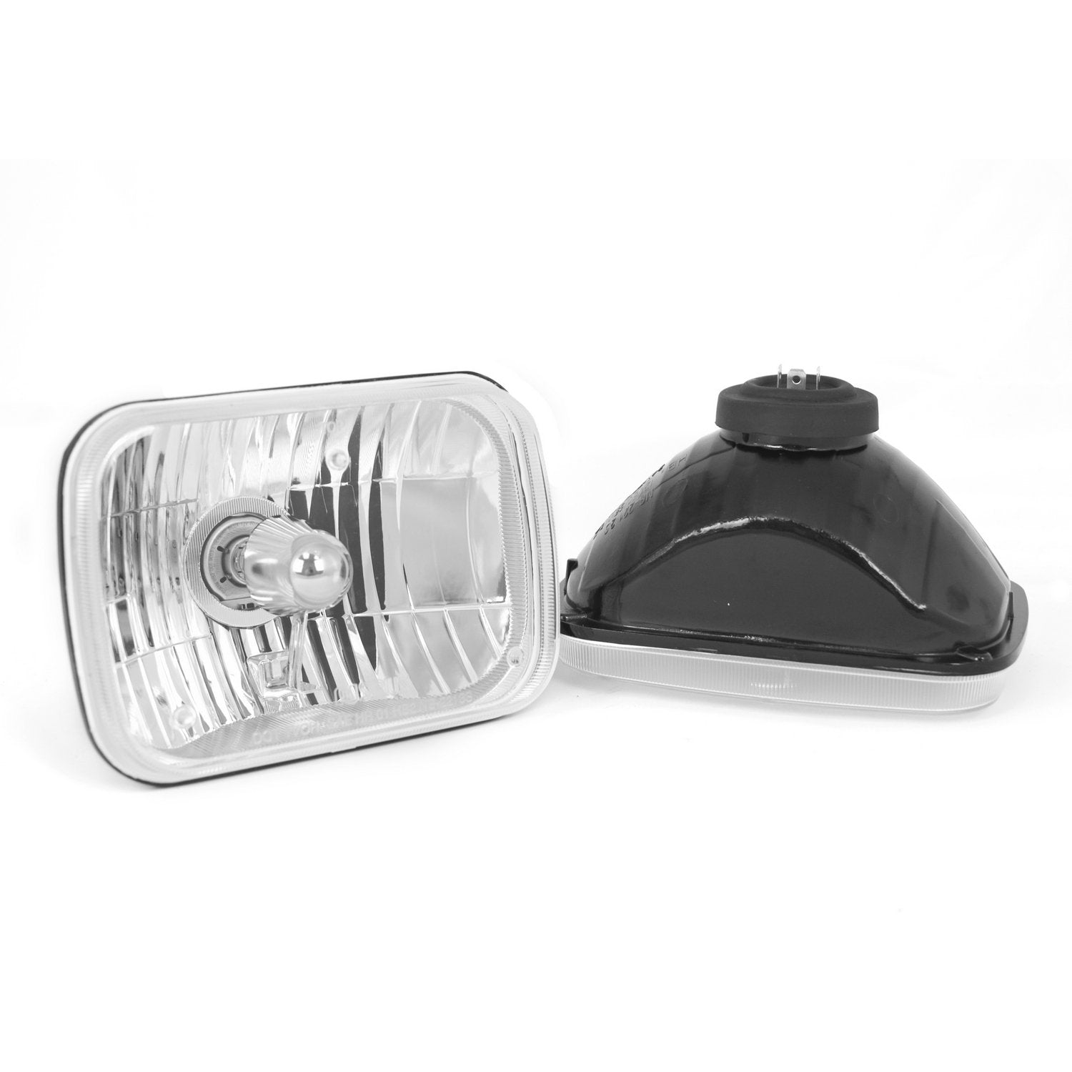 Headlight Kit, Rugged Ridge Crystal H2, Rectangular | 12402.82 | Fits 1965-2006 Jeep CJ & Wrangler TJ