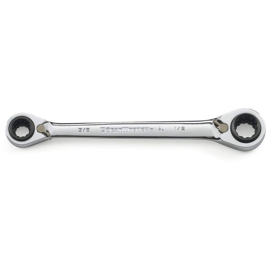 GEARWRENCH 12 Point 2 Pc. QuadBox™ Reversible Double Box Ratcheting Wrench Set, SAE - 85900