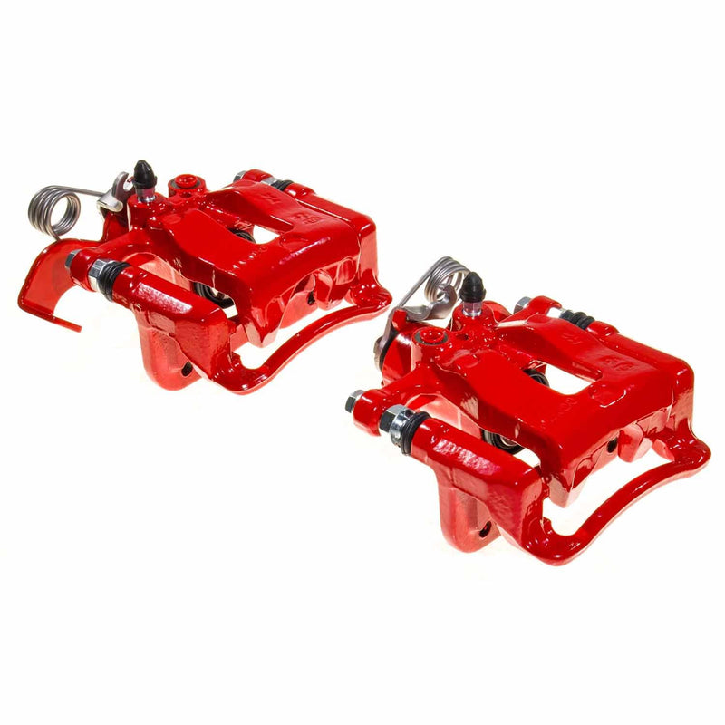 Power Stop S15162 Rear Pair of High-Temp Red Powder Coated Calipers