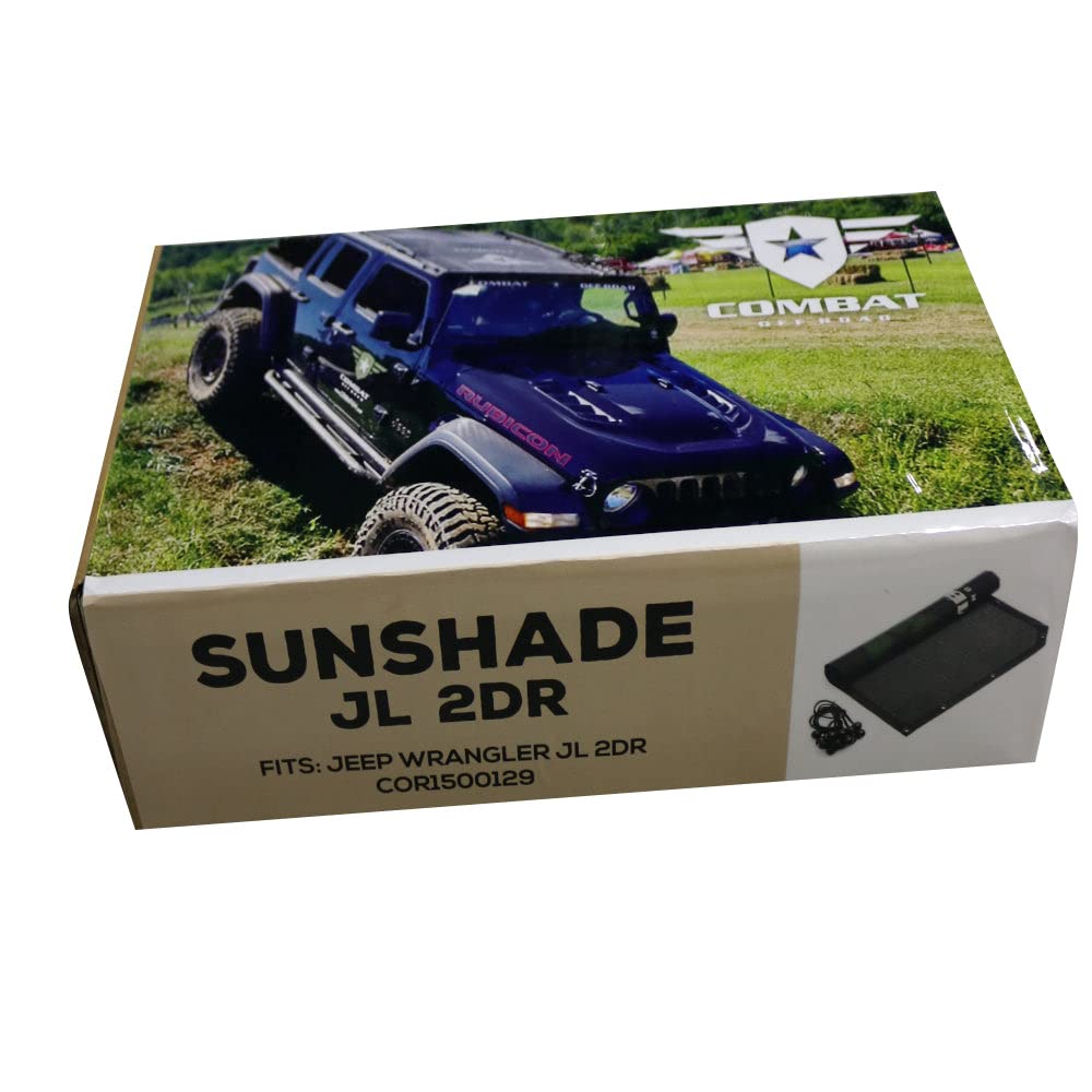 Combat Off Road Sunshade Undercover 2DR Compatible with Jeep Wrangler JL