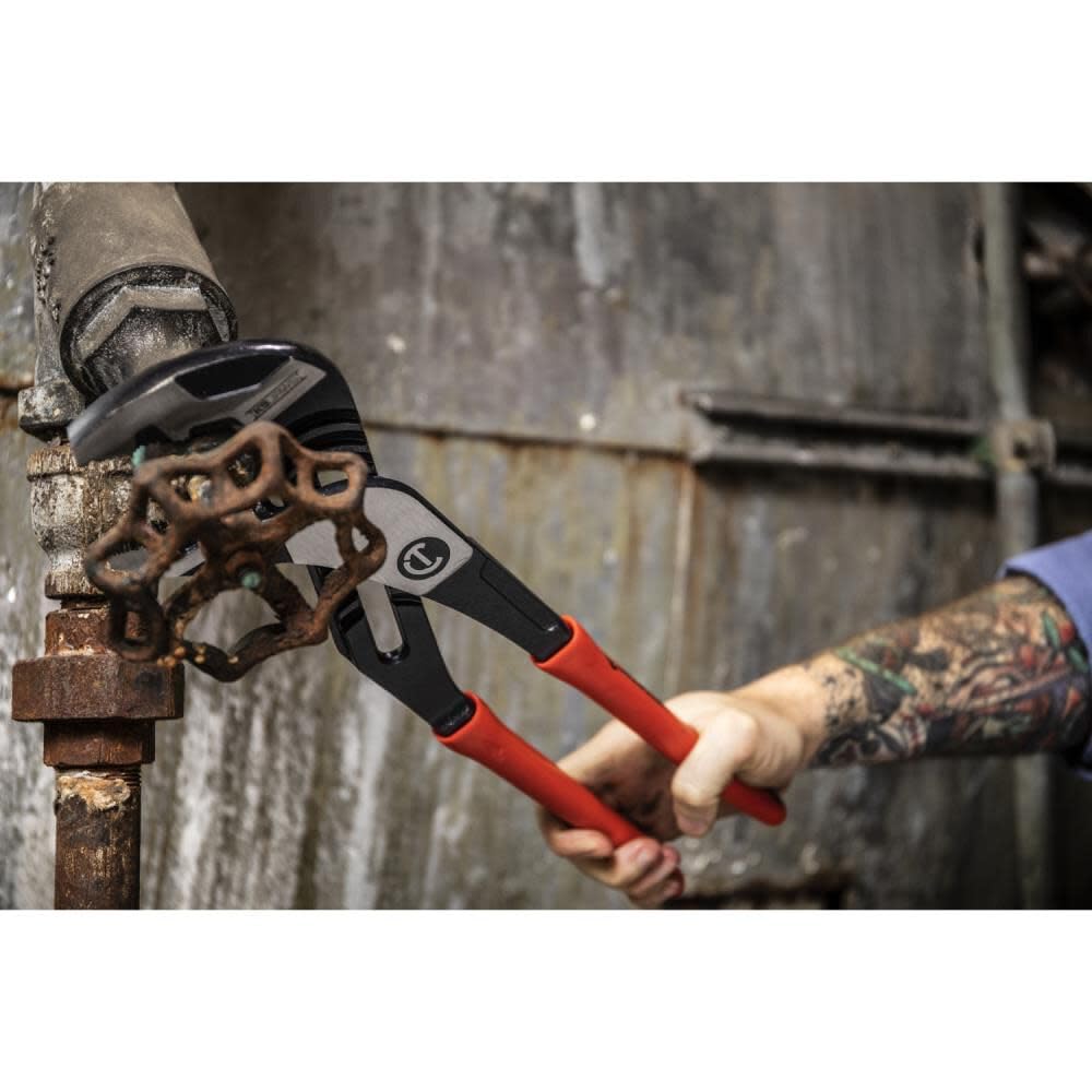 Crescent K9 Z2 V-Jaw Dipped Handle Tongue & Groove Pliers - Home Improvement, Mechanic, Plumbing & Repair Hand Tool - 12" - RTZ212V