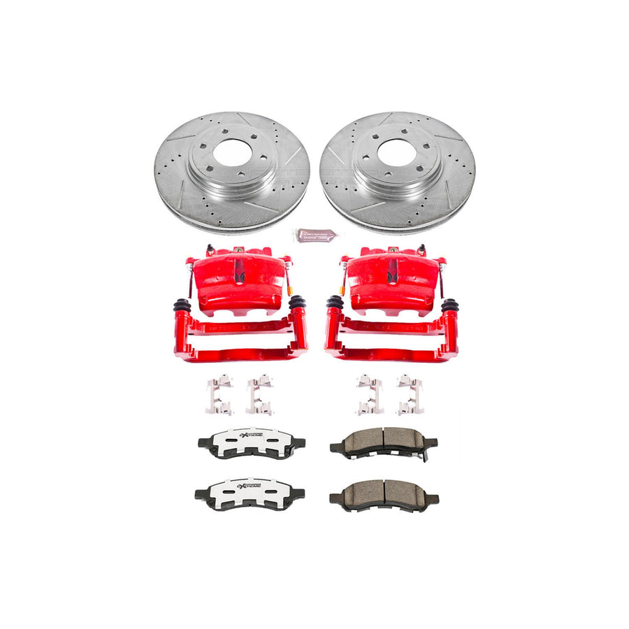 Power Stop Z26 KC1453-26 Front Street Warrior Brake Kit Chevrolet Saab For Chevrolet Trailblazer 2006-2009, Saab 9-7x 2008-2009 [Model Specific]