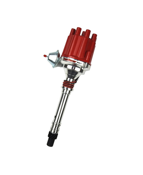 Pertronix D7100701 Flame-Thrower Red Cap Vacuum Advance Billet Electronic Distributor with Ignitor III Technology for Chevrolet Small Block/Big Block