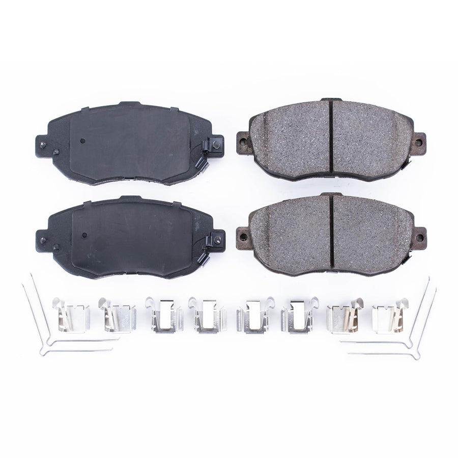 Power Stop Front Brake Kit For Lexus GS300 1993-05 |GS400 1998-00 |GS430 2001-05 |IS300 2001-05 |SC430 2002-10 |Supra 1993-98 - Brake Pads Ceramic With Installation Hardware, 17-619