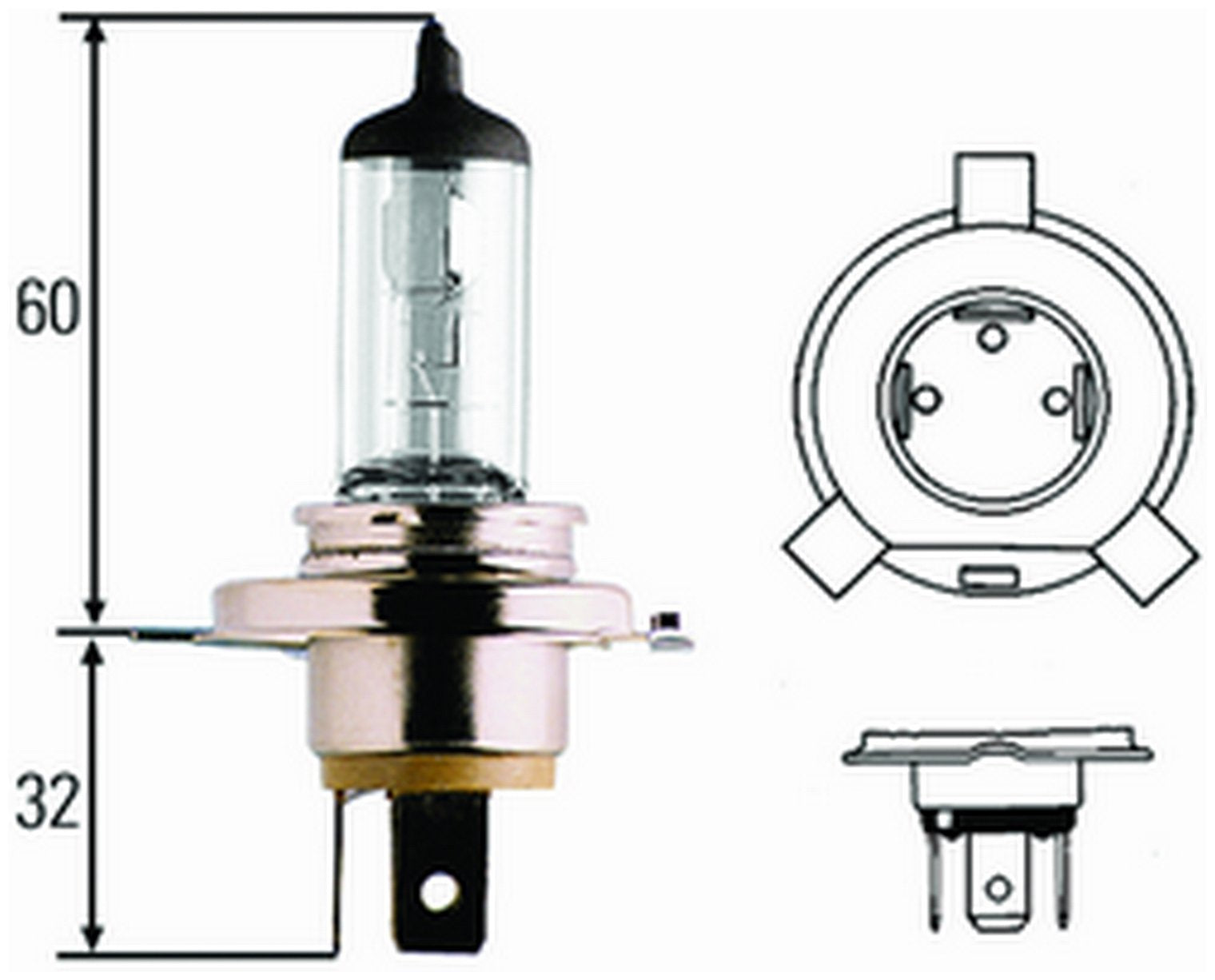 Hella 24V H4 100/90W High Wattage Bulb