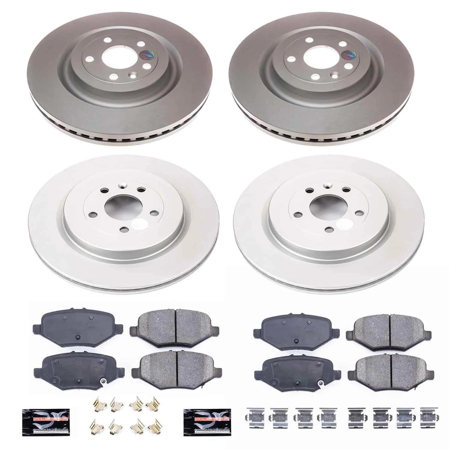 Power Stop CRK6375 Z17 Geomet Coated Brake Kit Front and Rear For Explorer, Flex, Police Interceptor Sedan, Police Interceptor Utility, Special Service Police Sedan, Taurus, MKS, MKT [Model Specific]