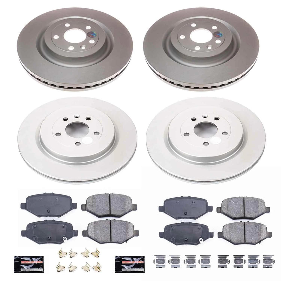 Power Stop CRK6375 Z17 Geomet Coated Brake Kit Front and Rear For Explorer, Flex, Police Interceptor Sedan, Police Interceptor Utility, Special Service Police Sedan, Taurus, MKS, MKT [Model Specific]