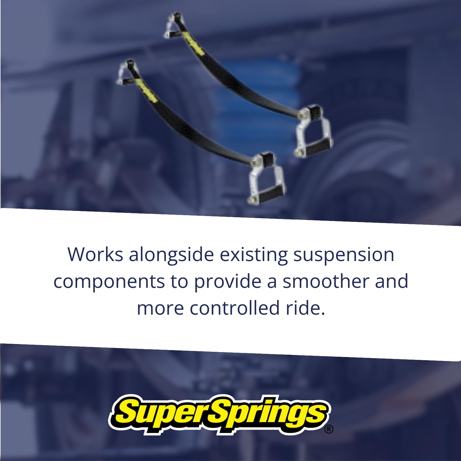 SuperSprings SSA2 for Dodge Dakota, Nissan D21, Toyota T100, black, 2,000 lbs.