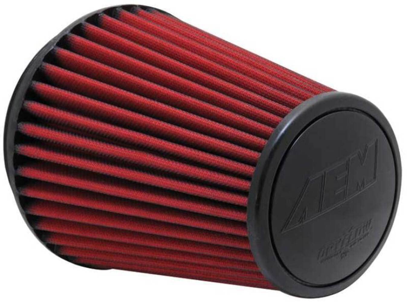 AEM 21-2100DK Clamp-On Universal DryFlow Air Filter: Round Tapered; 6 in (152 mm) Flange ID; 8.125 in (206 mm) Height; 7.5 in (191 mm) Base; 5.125 in (130 mm) Top