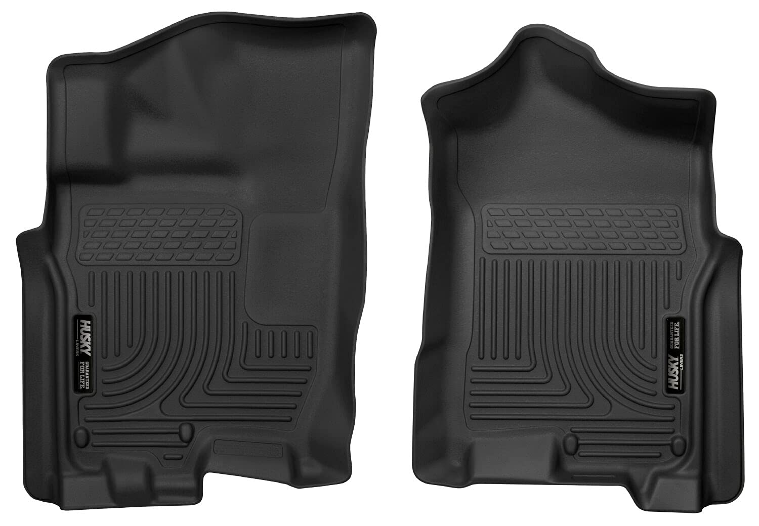 Husky Liners Floor Mats X-act Contour | Fits 2017-2024 Nissan Titan Extended & Crew CAB ONLY; 2016-2024 Titan XD Crew CAB ONLY; 2017-2019 Titan XD Extended CAB ONLY | Front Row, 2-pc Black - 55451