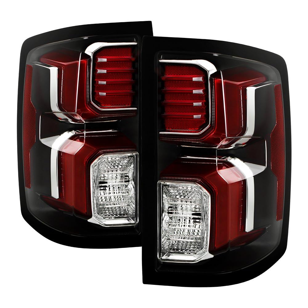 Chevy Silverado 1500 Spyder (POE) 16-18 OE Plus (Fit Halogen Model) LED Tail Lights - Black