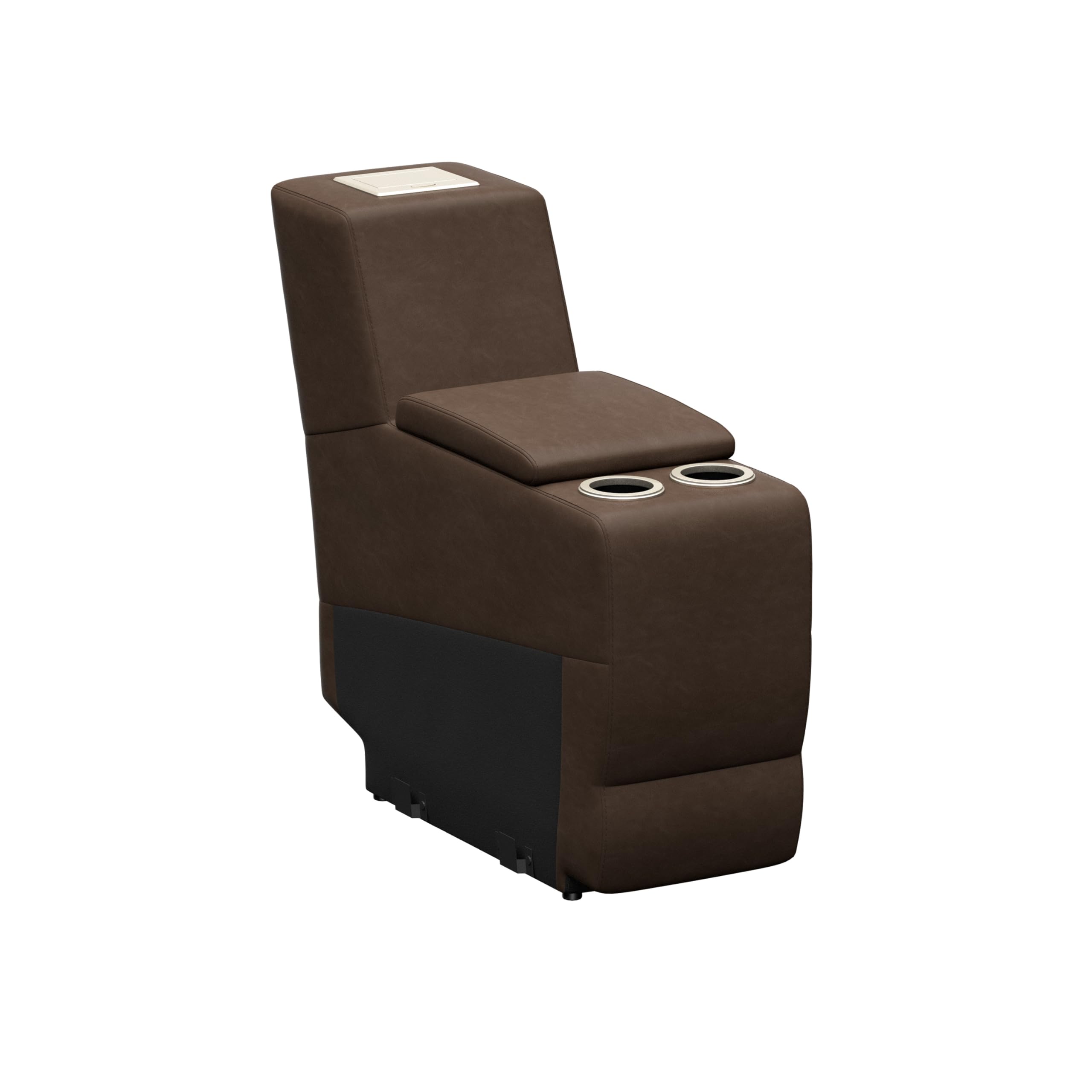 THOMAS PAYNE Seismic Series Signature Satula RV Theater Seating 12" Center Console with Storage Compartment, Dual Cupholders, 110V Power Pop-Up Outlet with Two USB Ports - 2024044195