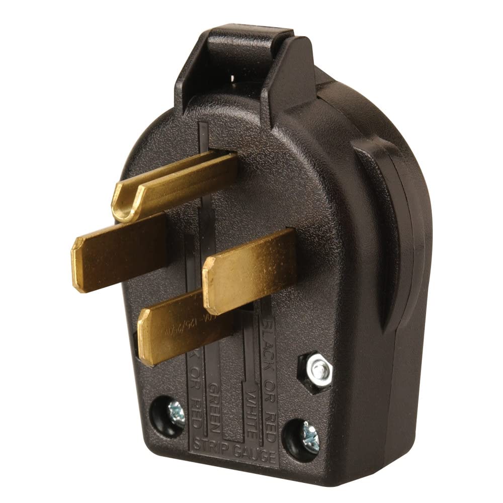 50-Amp Coleman Cable Replacement Male RV Plug End; Black 095433308