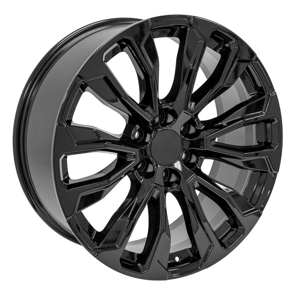 22 Inch OE Wheels CV30 Rim Fits Yukon Denali Style 6x139.7 22x9 Gloss Black - Hollander 14025 (1)